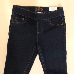 Justice not Walmart girls stretch jeans mid rise size 8 leggings in jeans style